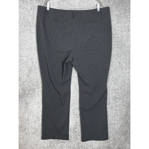 Lands End Mid Rise Trouser Leg‎ Dress Pants Womens Size 18 Stretch Gray - Picture 2 of 9